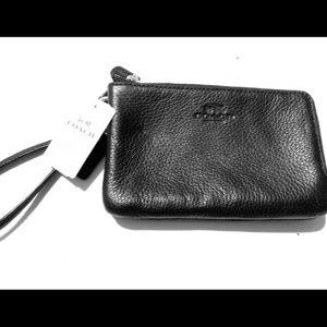 Coach Pebbled Leather Double Corner Zip